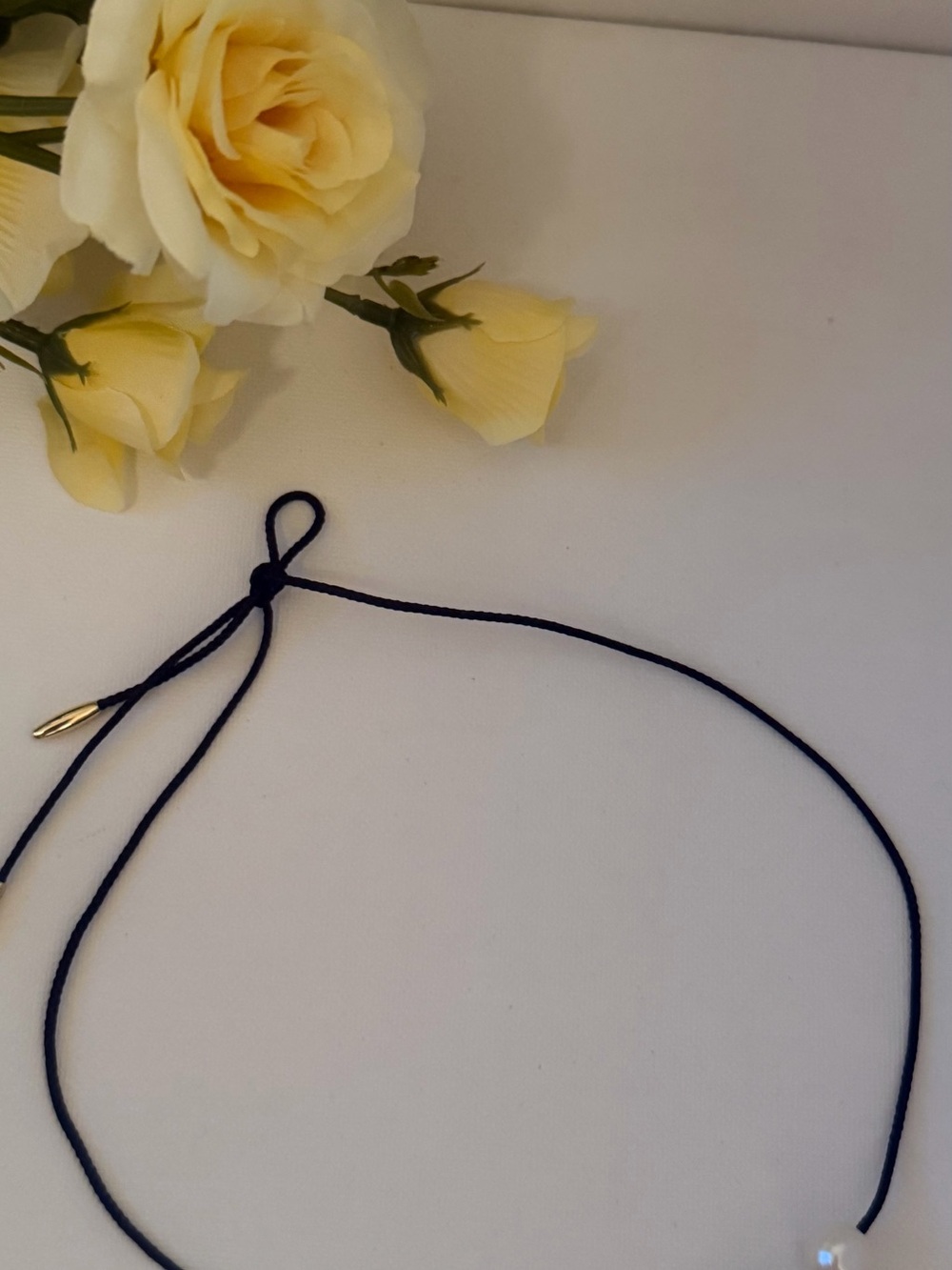 Roxanne Assoulin Brown Cord Pearl Choker Necklace - Picture 10 of 12